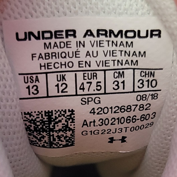 Under Armour UA Nitro Football Cleats 3021066-603 Red White Metallic Size 13 NFL main image 6